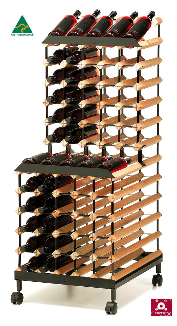 90 Bottle 2 Tiered Rack